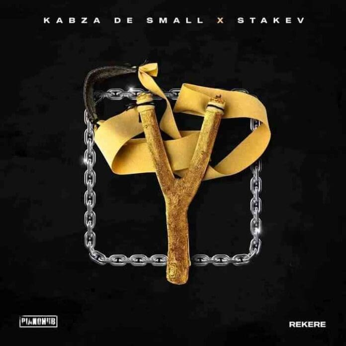 328280907_879029320010340_6937010441727076070_n.jpg Cover art for the "Rekere" album by Kabza De Small x Stakev, featuring a slingshot against a black background, elegantly framed by a chain square.
