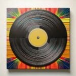 Afropop-African Music Vinyl record with a vibrant geometric-patterned cover. An exploration of diverse genres and pays homage to the rhythmic brilliance of African musicians.