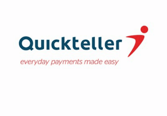 Quickteller logo with the text "Quickteller" in blue and a red abstract figure, capturing a culture experience of convenience. The tagline "everyday payments made easy" appears in red below.