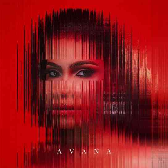 A woman's face partially obscured by vertical digital distortion effects on a red background, with "AVANA" and "Thuli P - Avana EP" displayed at the bottom.