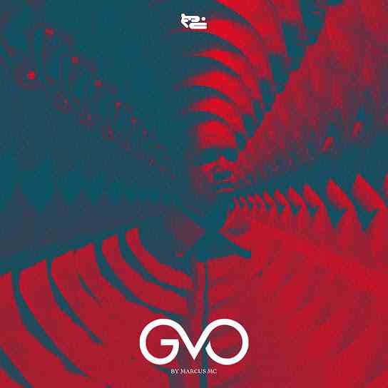 A person stands in a tunnel with red and blue lighting and a repeating pattern. The letters "GVO" and "By Marcus MC" hint at an exciting new music release from the GVO EP.
