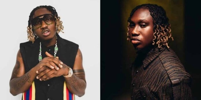 Two side-by-side portraits of a man with blond-tipped braids; channeling Zlatan, he wears sunglasses and jewelry on the left, while on the right, in a striped dark shirt, he looks serious—perhaps reflecting before a maths exam.