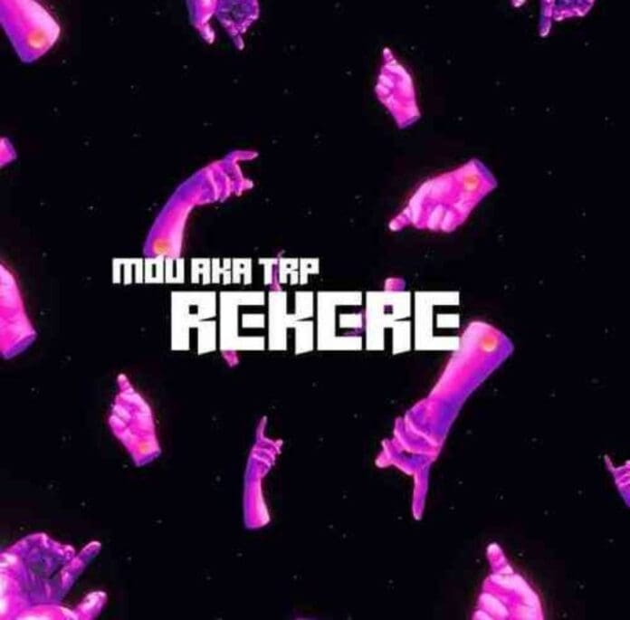 Album cover featuring multiple purple hands pointing in various directions on a black background with the text 'Mou Aka TRP Rekere' in the center.